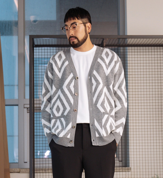 (L~5XL)<BR>다이아포켓 开衫