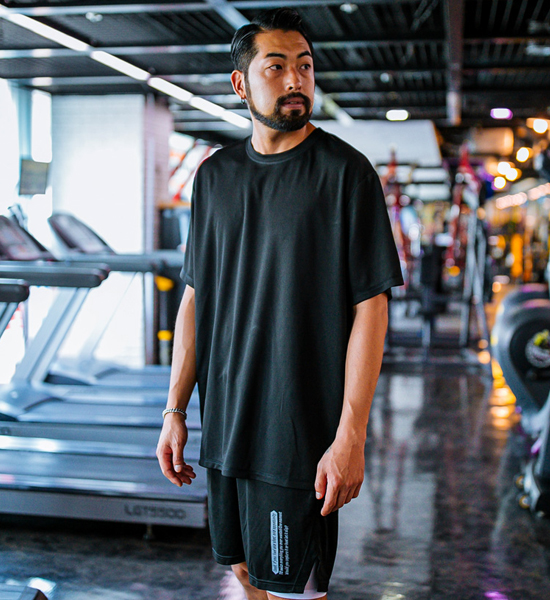 (M-6XL)<BR>폼페이 网眼短袖连体衣+해링턴 网 松紧带短裤<br><font color="#072c81"><B>[ W.DNA ]</B></font>