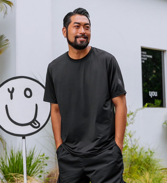 (M-6XL)<br>清凉 촉감 功能 短袖T恤<br><font color="#224f20"><B>*选择长度 (基础,长款+6cm)</B></font>