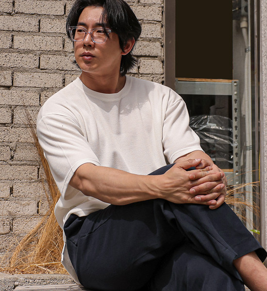 (L-5XL)<BR>다날리 华夫饼 短袖T恤<br><font color="#fb5ec9"><B>[1+1]</B></font>