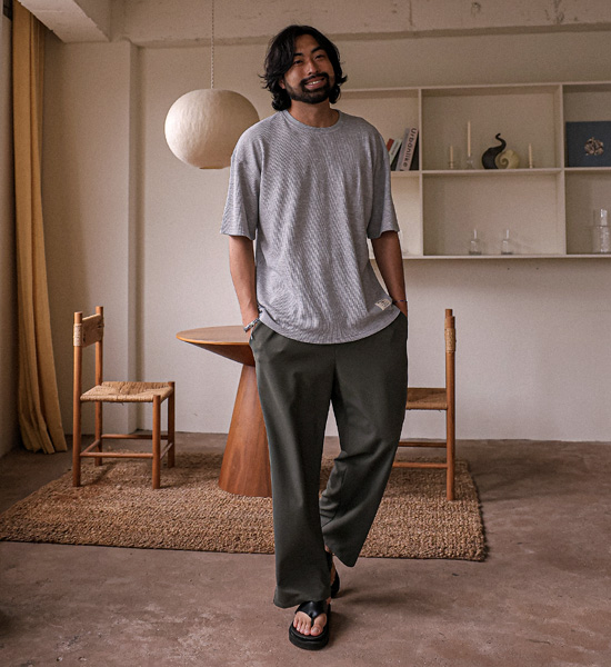 (L-5XL)<BR>다날리 华夫饼 短袖T恤<br><font color="#fb5ec9"><B>[1+1]</B></font>