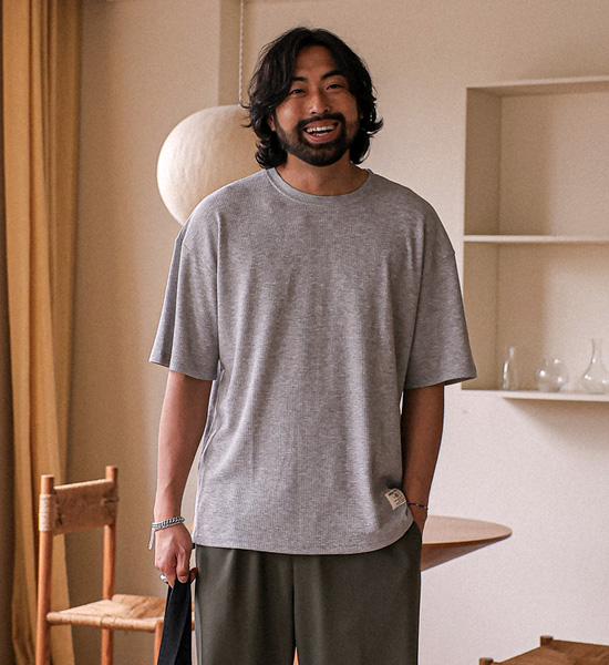 (L-5XL)<BR>다날리 华夫饼 短袖T恤<br><font color="#fb5ec9"><B>[1+1]</B></font>
