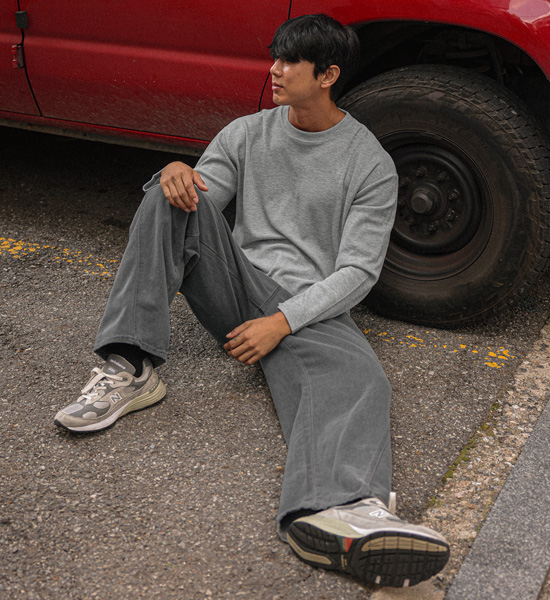(L-5XL)<BR>나클로 华夫饼 长袖t恤<br><font color="#fb5ec9"><B>[1+1]</B></font>