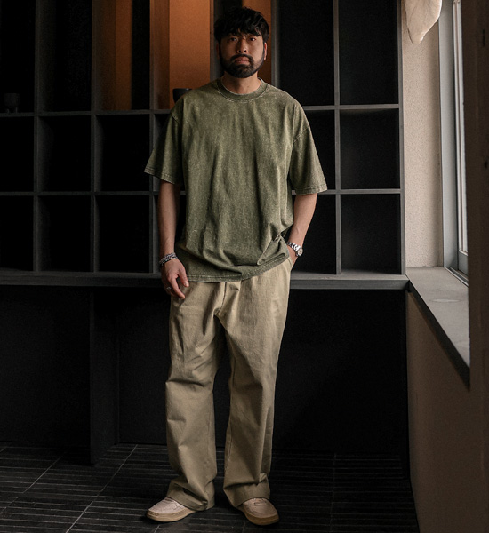 (M-6XL)<br>조나코 颜料 短袖T恤