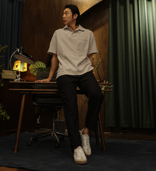 (L-5XL)<br>순간적인 亚麻开领衫