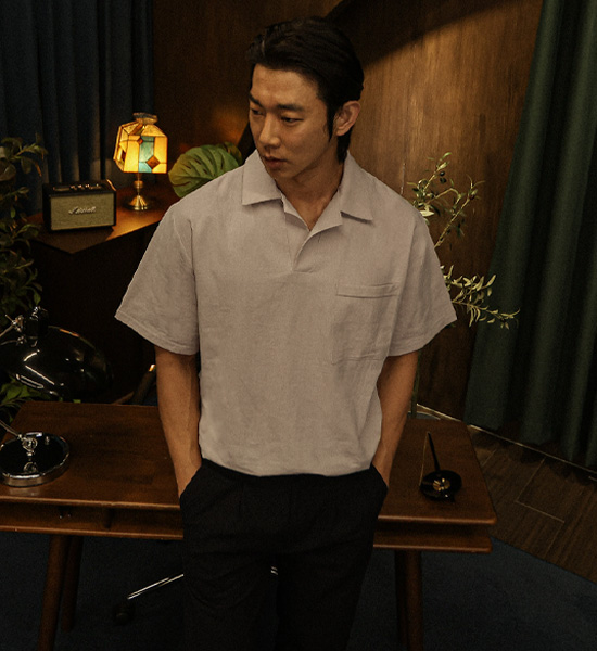 (L-5XL)<br>순간적인 亚麻开领衫