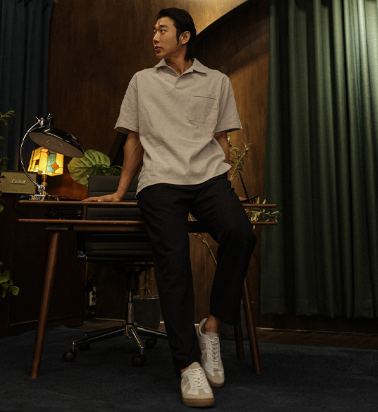 (28-40)<br>쿠루프 标准配合 后松紧带 宽松长裤 714
