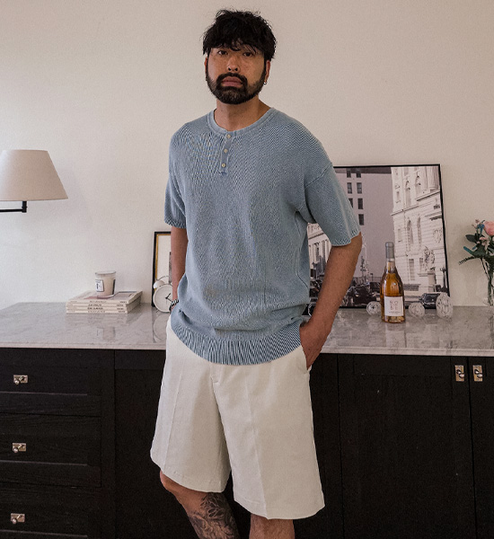 (L-4XL)<br>카타코이 后松紧带 短裤