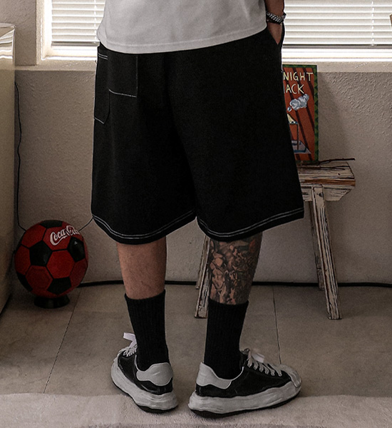 (XL-6XL)<BR>루코부 百慕大 松紧带短裤