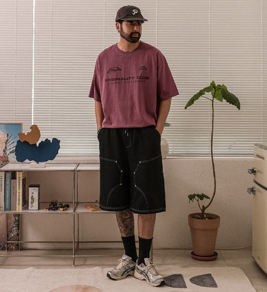 (XL-6XL)<BR>루코부 百慕大 松紧带短裤