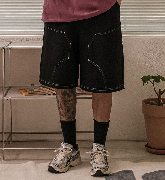 (XL-6XL)<BR>루코부 百慕大 松紧带短裤