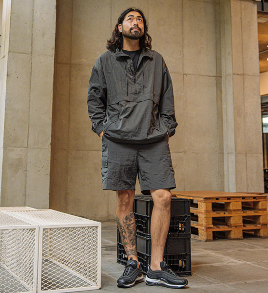 (XL-6XL)<BR>다마르 串 风衣+스코샤 工装裤 松紧带短裤<br><font color="#072c81"><B>[ W.DNA ]</B></font>