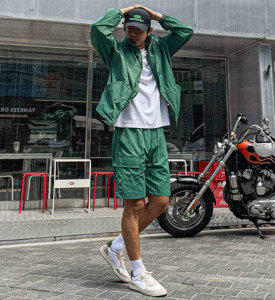 (M-6XL)<BR>코로트 尼龙拉链 82301+스토지 尼龙 货物绑带短裤 82301