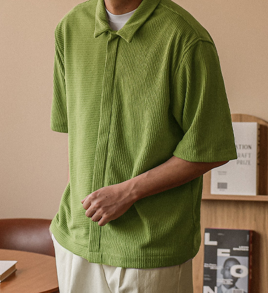 (L-5XL)<BR>노우라카 针织衫 短袖衬衫