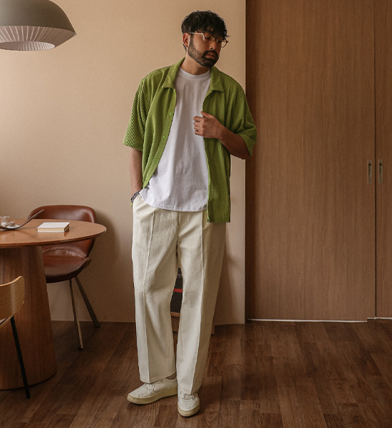 (L-5XL)<BR>노우라카 针织衫 短袖衬衫