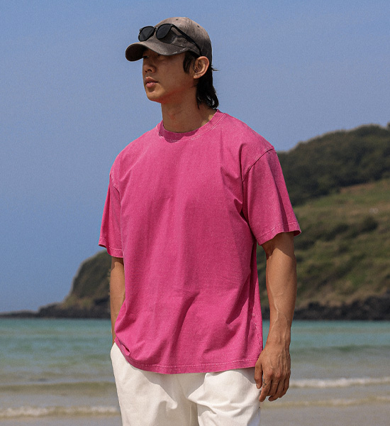 (M-6XL)<br>조나코 颜料 短袖T恤