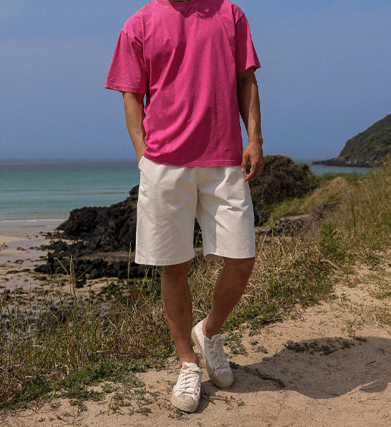 (M-6XL)<br>조나코 颜料 短袖T恤