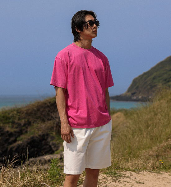 (M-6XL)<br>조나코 颜料 短袖T恤