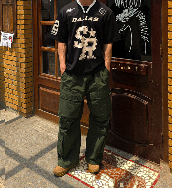 (M-4XL)<BR>루단키 半宽配合 尼龙 货物松紧带裤
