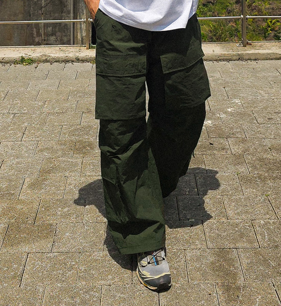 (M-4XL)<BR>루단키 半宽配合 尼龙 货物松紧带裤