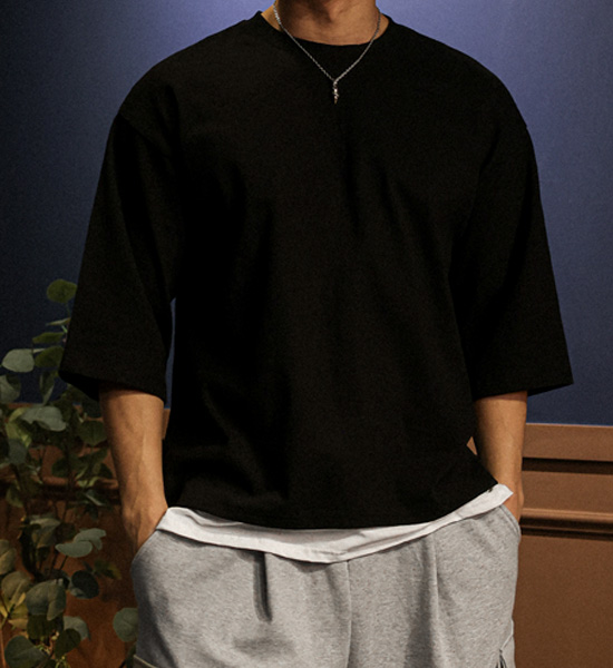 (XL-6XL)<br>럭커 分层 短袖T恤