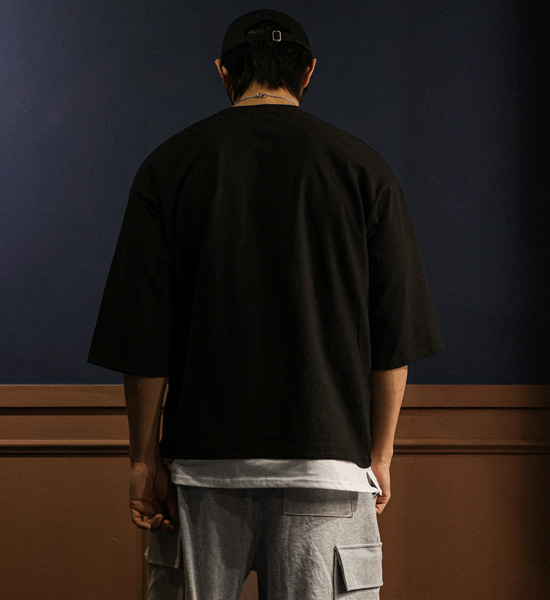 (XL-6XL)<br>럭커 分层 短袖T恤
