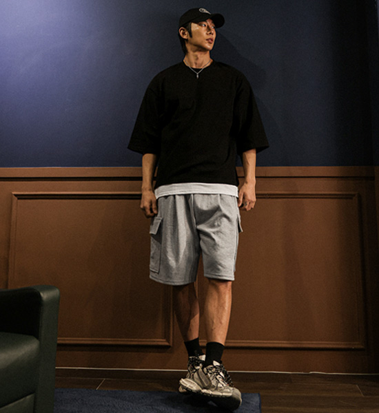 (XL-6XL)<br>럭커 分层 短袖T恤