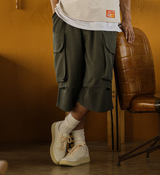 (XL-6XL)<BR>미슈콜 百慕大 货物绑带短裤