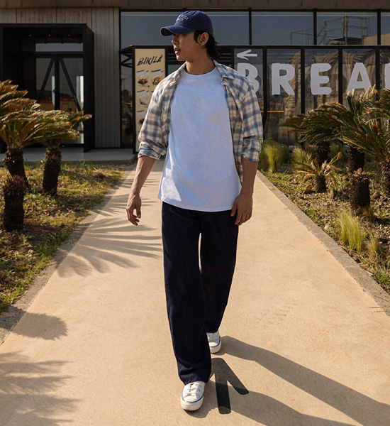 (L-5XL)<br>라드머노 格子衬衫 N014