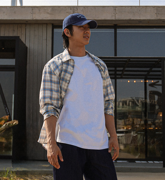 (L-5XL)<br>라드머노 格子衬衫 N014