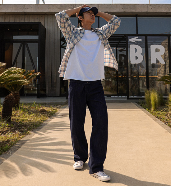 (L-5XL)<br>라드머노 格子衬衫 N014
