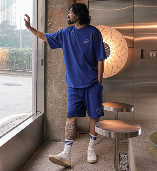 (XL-6XL)<BR>디하시 短袖T恤+하파다 松紧带短裤