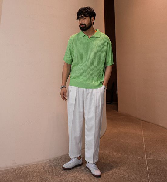 (L-5XL)<BR>마가니 开领 短袖针织品