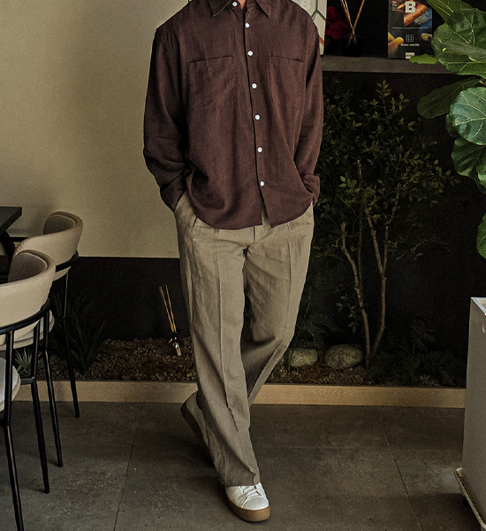 (M-6XL)<BR>로사린 亚麻衬衫 B2516