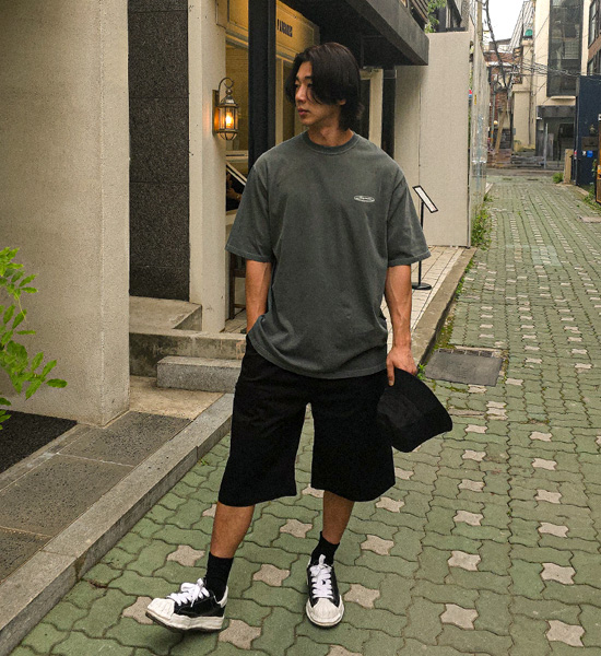 (L-5XL)<BR>야슈타 7부 货物绑带短裤