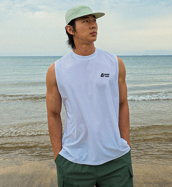 (L-5XL)<BR>서퍼클럽 防潮无袖衬衫 T035