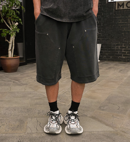 (XL-6XL)<br>그란하 颜料 百慕大 松紧带短裤 P007