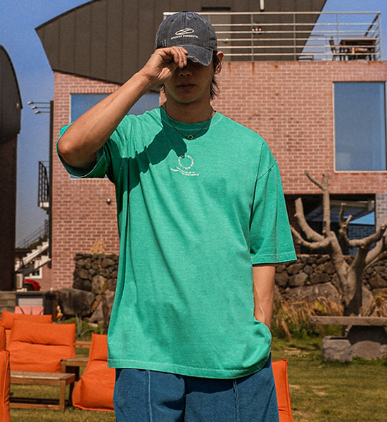 (XL-6XL)<BR>차스코무 颜料 短袖T恤