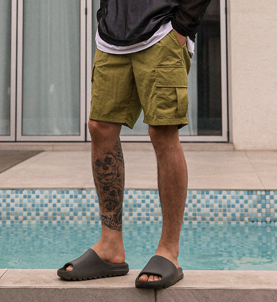 (M-4XL)<br>얀코 货物绑带短裤 364