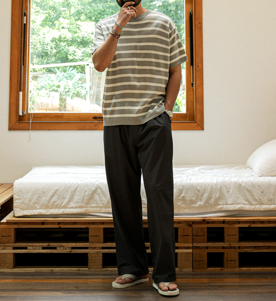 (L-5XL)<br>아바디아 半宽配合 松紧带裤