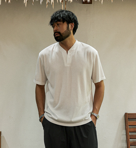 (L-4XL)<br>클린치 亨利颈 短袖T恤