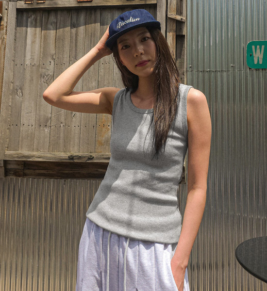 (M-5XL)<br>뉴 带肋无袖衬衫