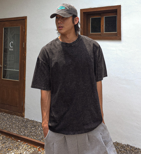 (M-6XL)<br>조나코 颜料 短袖T恤