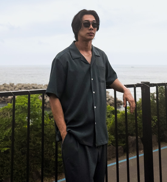 (XL-6XL)<BR>피온키 开领 短袖衬衫 SET003-N