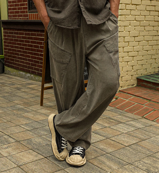 (XL-6XL)<br>카미얀 半宽配合 货物松紧带裤 8063
