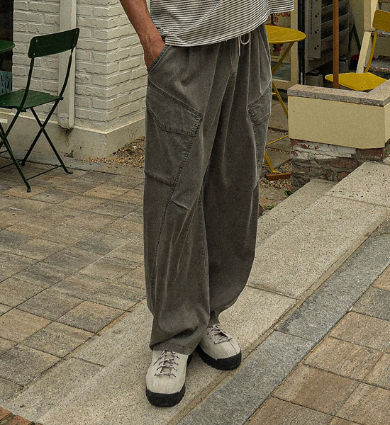 (XL-6XL)<br>카미얀 半宽配合 货物松紧带裤 8063