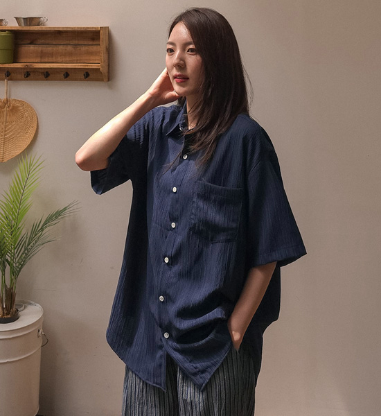 (L-5XL)<BR>실리아나 短袖衬衫