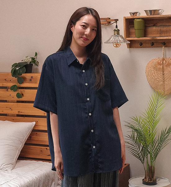 (L-5XL)<BR>실리아나 短袖衬衫