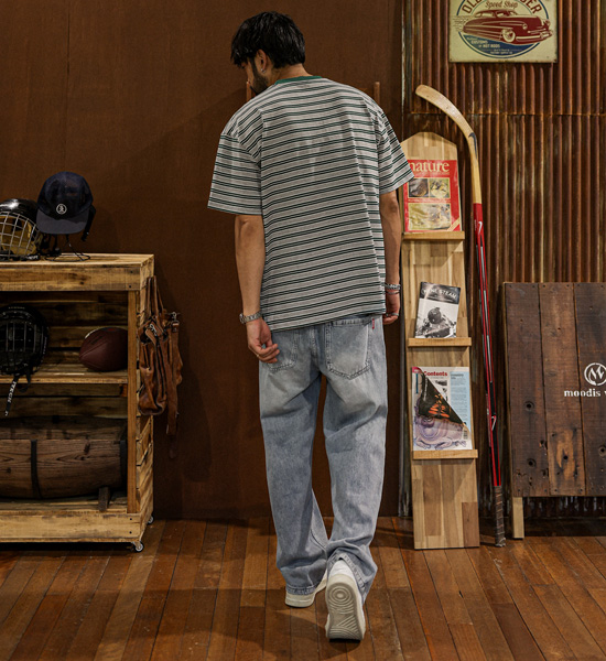 (XL-6XL)<br>브자니카 条纹 短袖T恤 1677