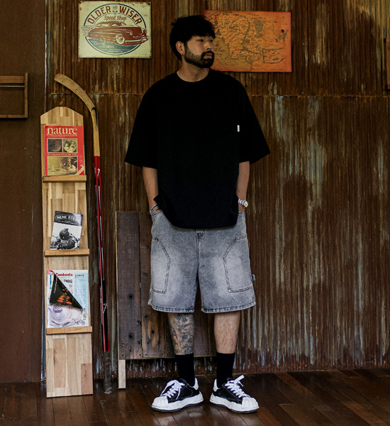 (L-6XL)<br>보르보르 牛仔束腰短裤 40628